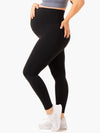 Rohnisch Ladies Flattering AOP Tights - Black Moody Moss 276012 - Gym Wear, Yoga Clothing, Pilates