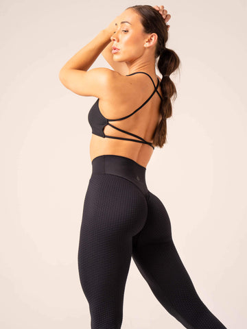 HONEYCOMB SCRUNCH SEAMLESS LEGGINGS HOT PINK