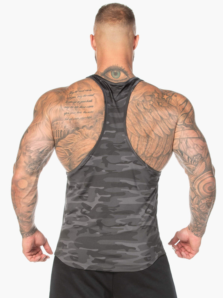 Camo Stringer T-Back - Black Camo - Ryderwear