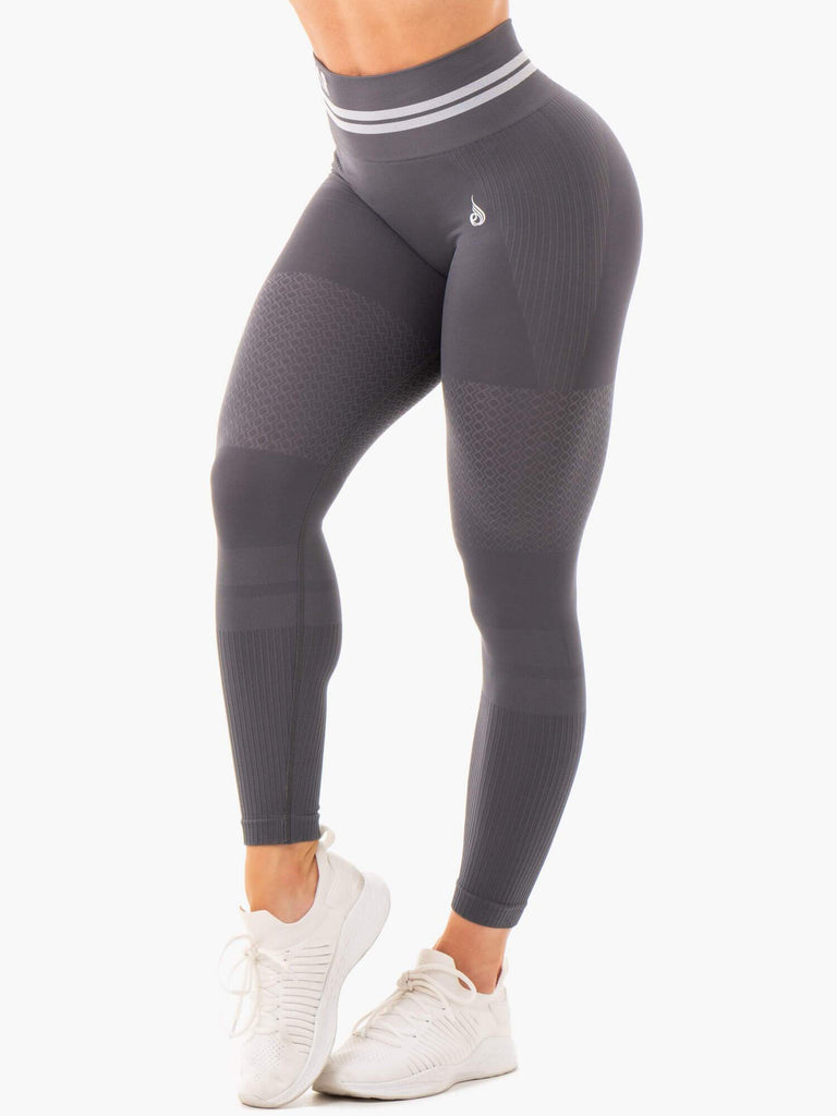 Freestyle Seamless High Waisted Leggings - Charcoal - Ryderwear