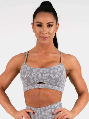 Ryderwear, Momentum Twist Sports Bra - Mocha Leopard