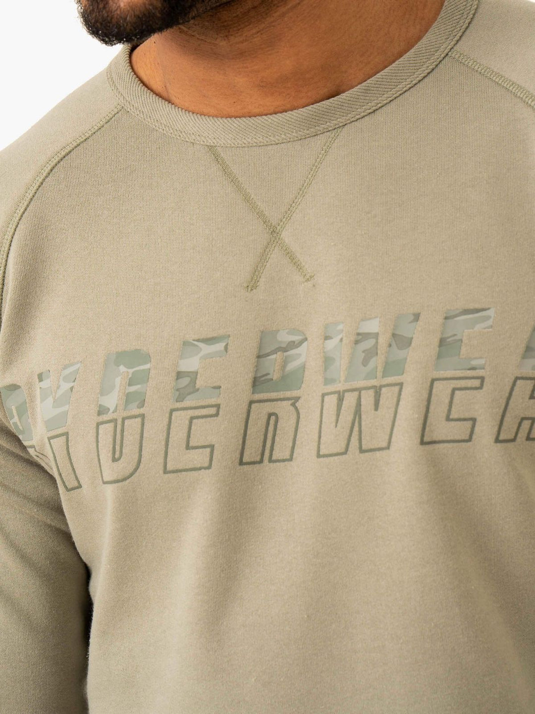 Overdrive Crew Neck - Sage Green Clothing Ryderwear 