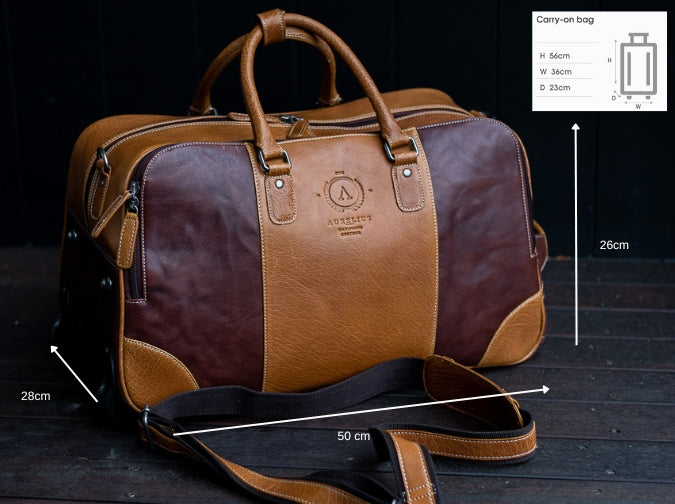 Oxford Leather Roller Overnight Bag
