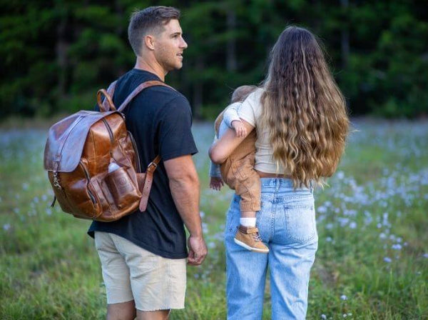 Leather Baby Backpack 
