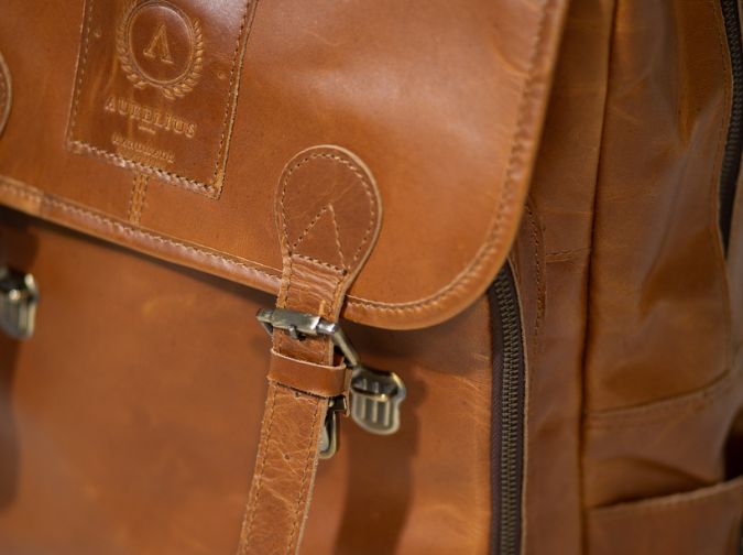 Oscar Leather Baby Backpack