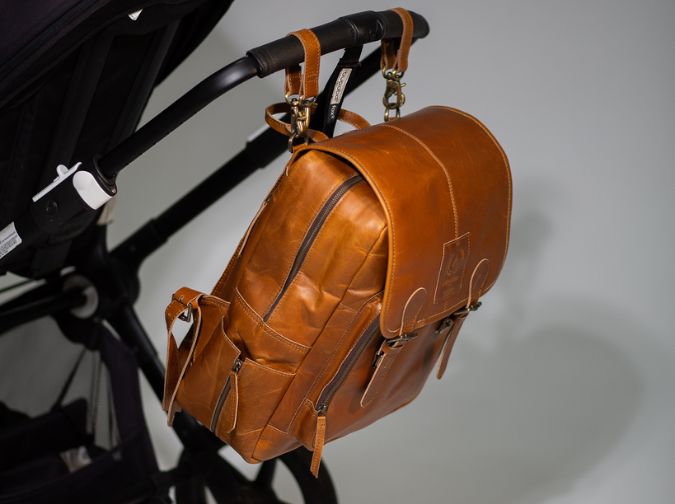 Oscar Leather Baby Backpack