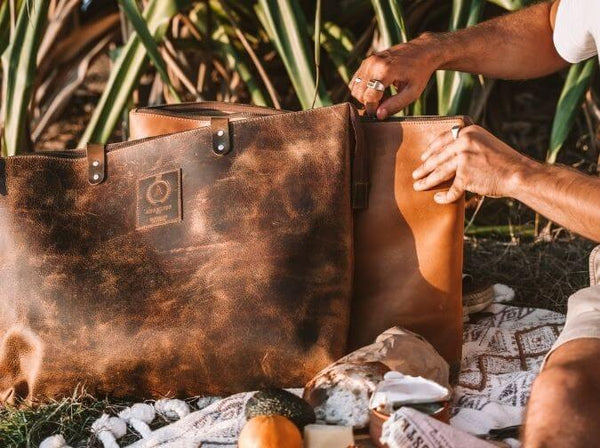Rustic Leather Tote