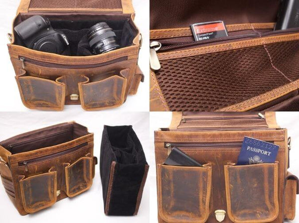 Leather Camera Bag 