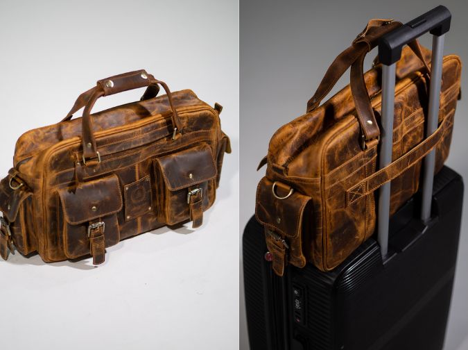 Wright Pilot Leather Laptop Bag