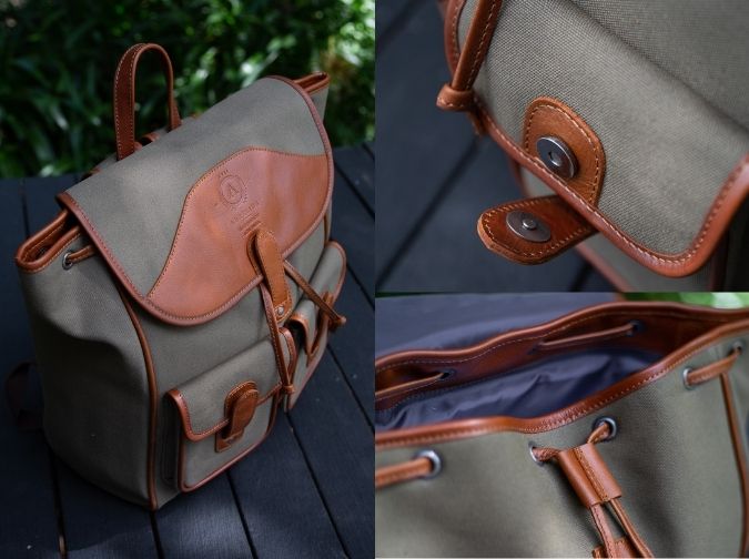 Byron Canvas and Leather Backpack