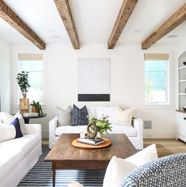 Statement ceiling exposed wooden beams