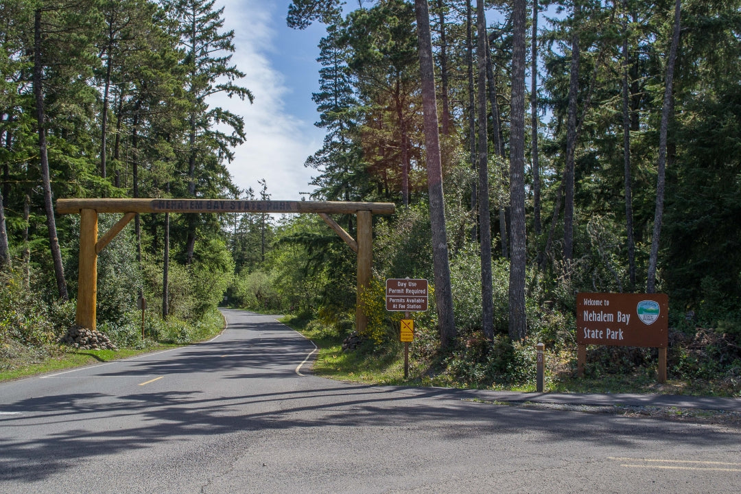 portland camping wood-beam park entrance trees