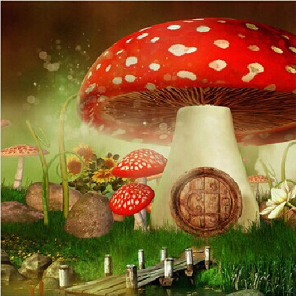 DIY-DIAMOND PAINTING/PAINT WITH DIAMONDS-MAGIC MUSHROOM HOUSE22.95 USD