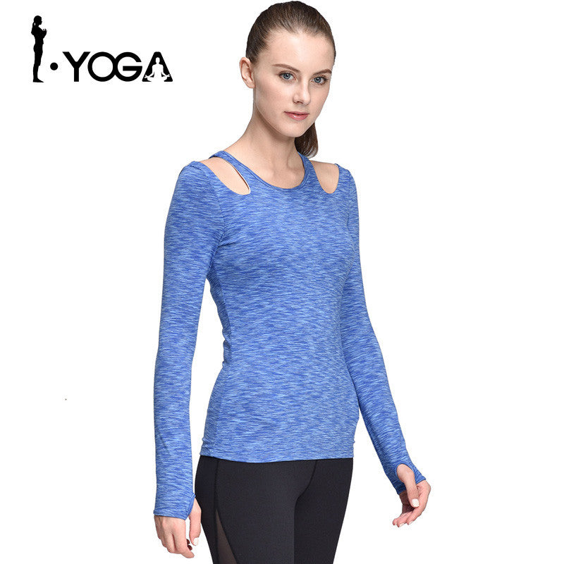 Women Yoga Tops Compression T Shirt Running Tights Woman Long Sleeve Running Clothes Long Sleeve Yoga Tops With Bra