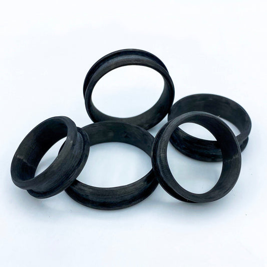 Ring Blank- Carbon Fiber White Resin- 1/2 Thick- CarbonWaves