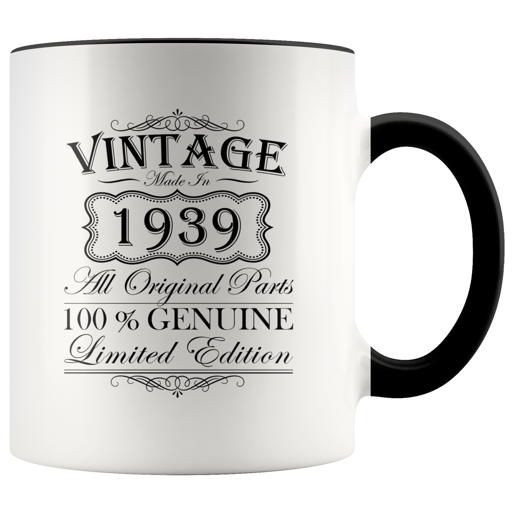 80th Birthday Mug – Gift Ideas - Vintage – Born In 1939 Accent Coffee ...