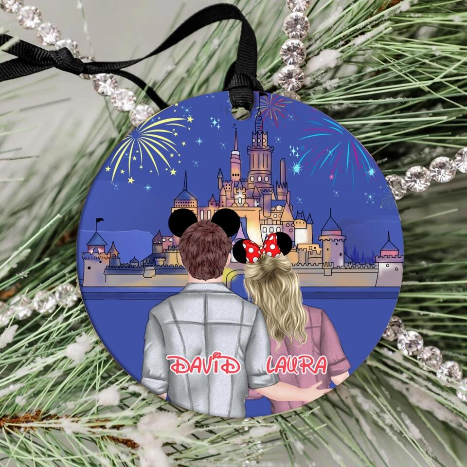 Couple Ornament Disney theme - Customized Couple Christmas Ornaments