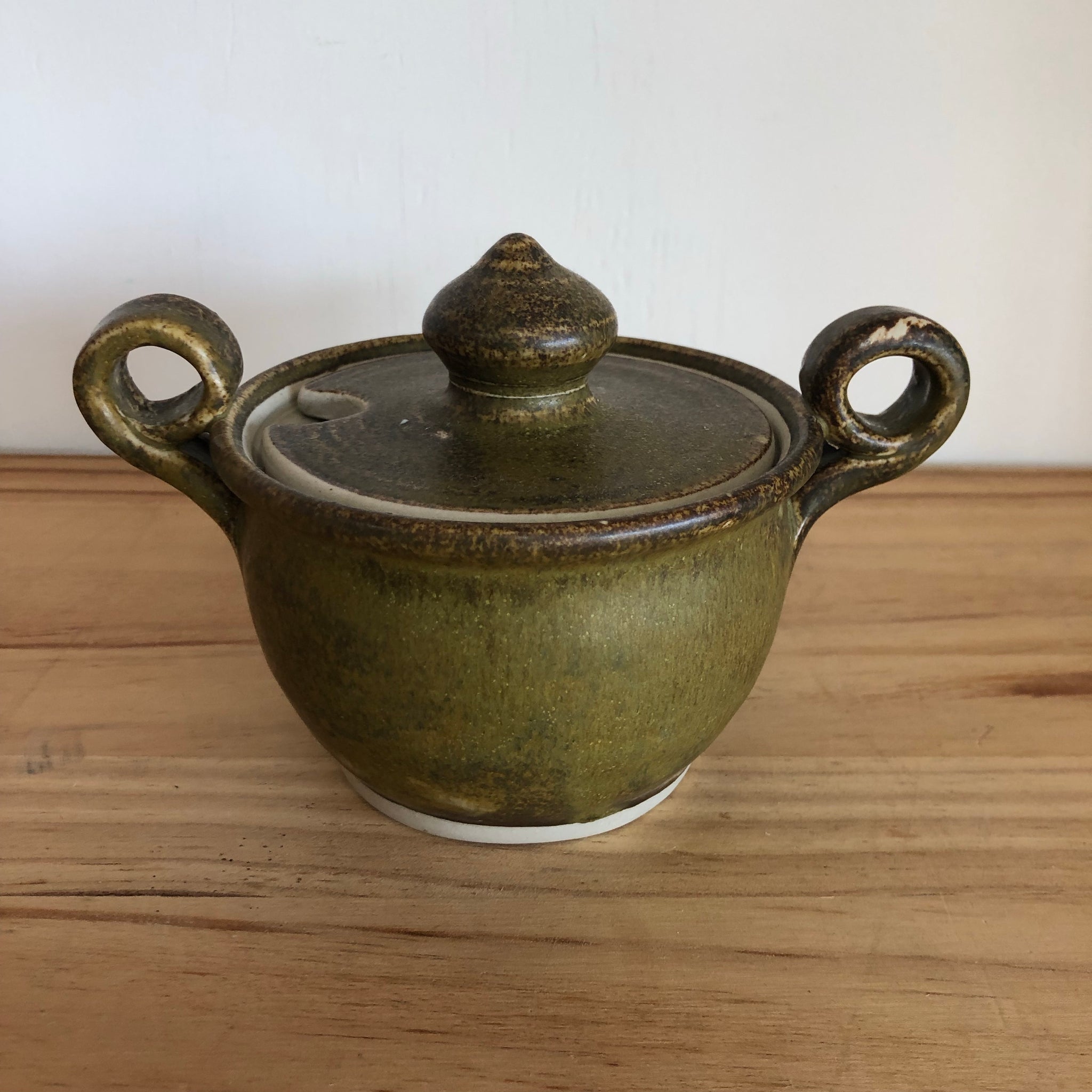 pottery sugar bowl