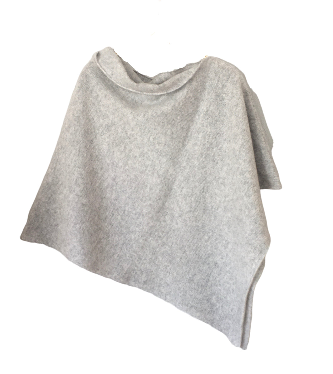 Poncho soft merino lambswool silver grey – Finesse Knits