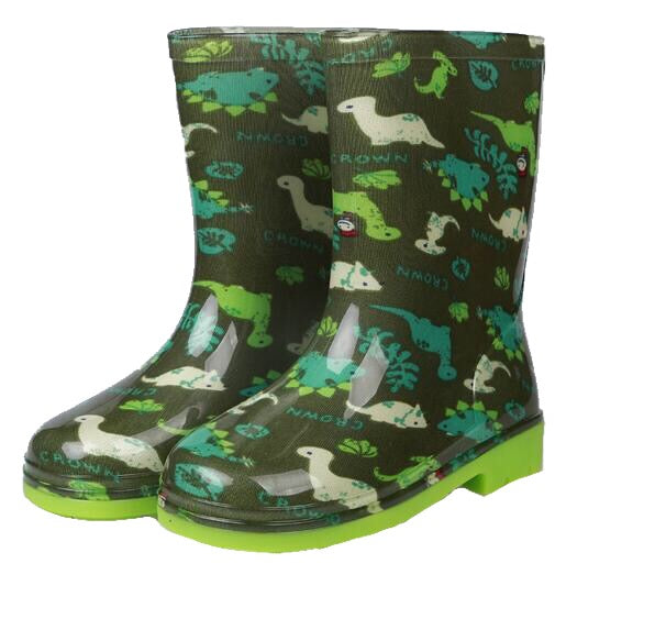 dark green rain boots