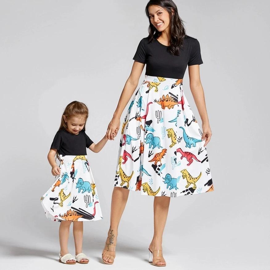 mommy and me dinosaur dress