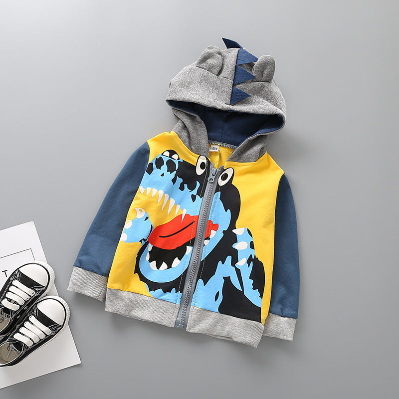 Colorful Cotton Kids Dinosaur Sweatshirt Hoodie