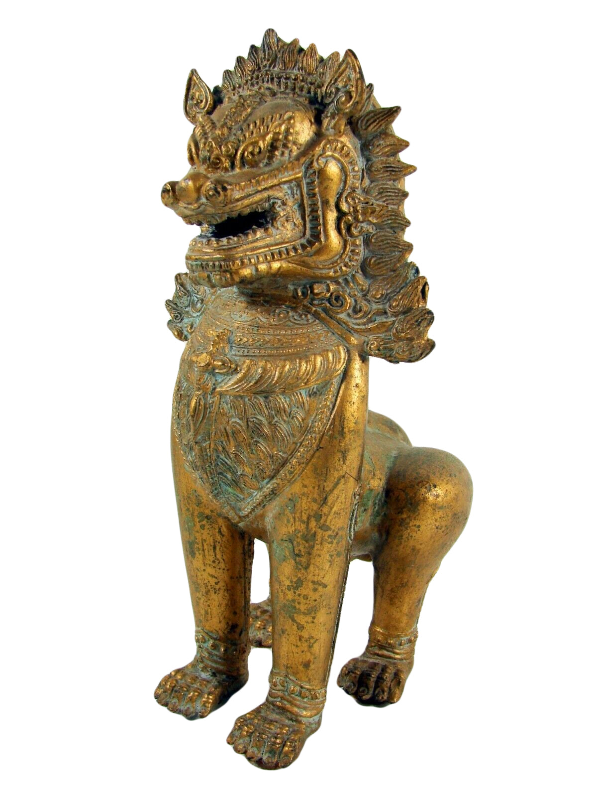 Antique Foo Foo Dog Chinese Imperial Guardian Lion Shishi Khmer Sculpt ...