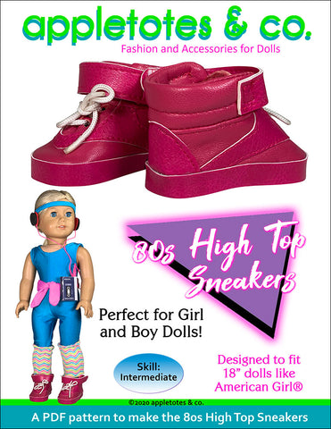 80s High Top Sneaker sewing pattern