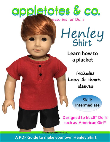 henley shirt 18 inch doll pattern