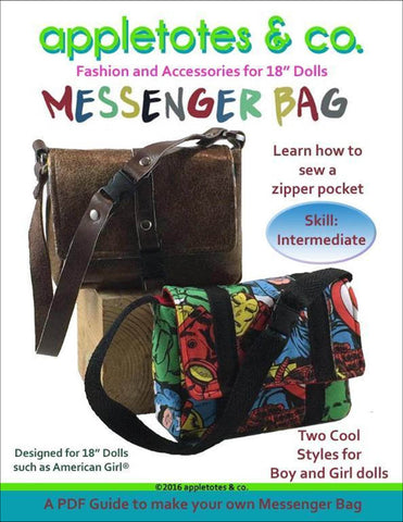 messenger bag 18" doll pattern