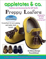 preppy loafers 18" doll sewing pattern