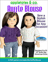 ruffle blouse 18 inch doll sewing pattern