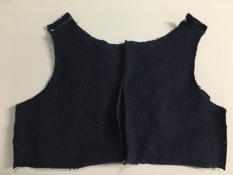 how to make a free doll sweater vest step one
