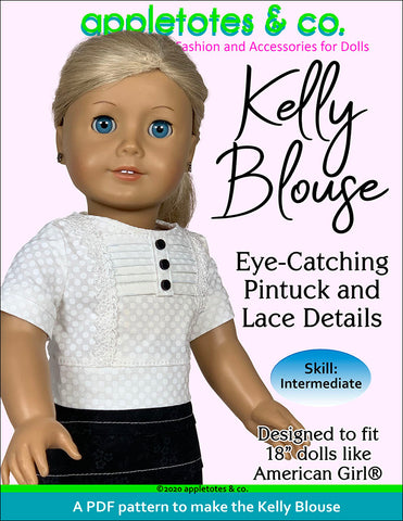 Kelley Blouse 18 Inch Doll Sewing Pattern