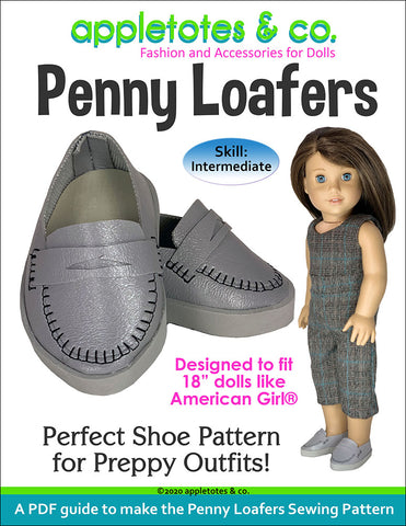 Penny Loafers 18 Inch Doll Sewing Pattern