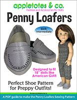 penny loafers 18 inch doll sewing patterns