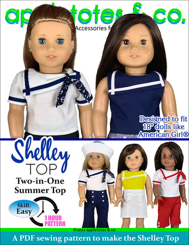 Genniewren Ship Ahoy! Sailor Outfit Doll Clothes Pattern 18 inch