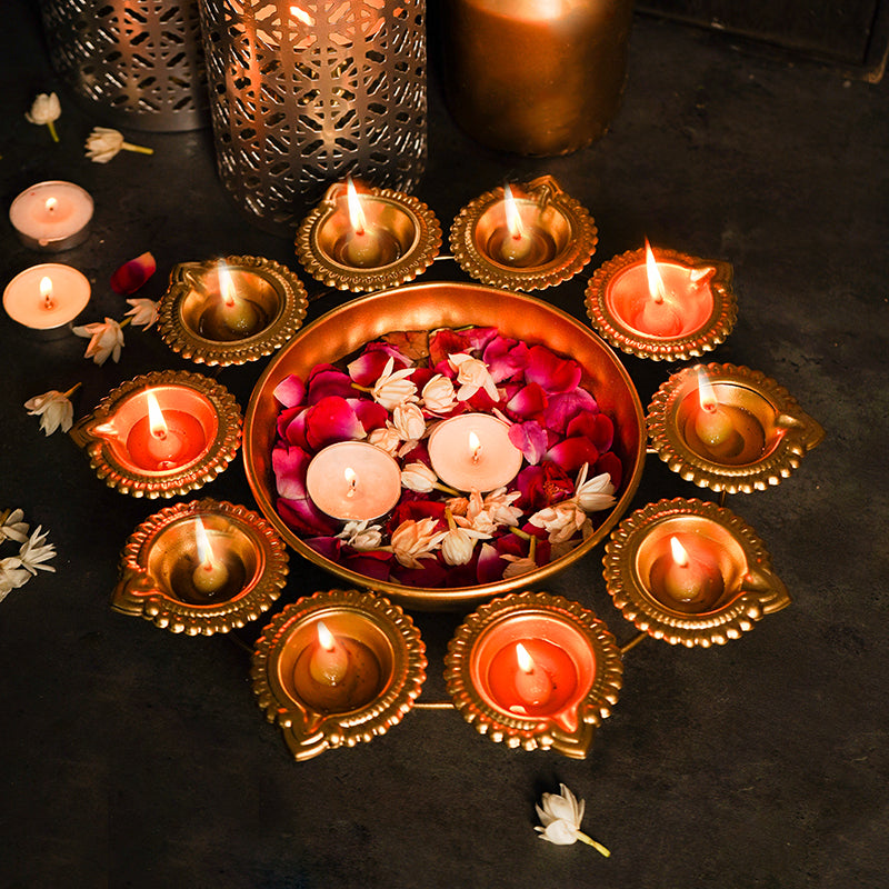 floral diyas