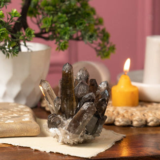 Smoky Quartz Rock Cluster Crystal