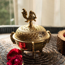 Elegant Brass Bird Dhoop Dhuni