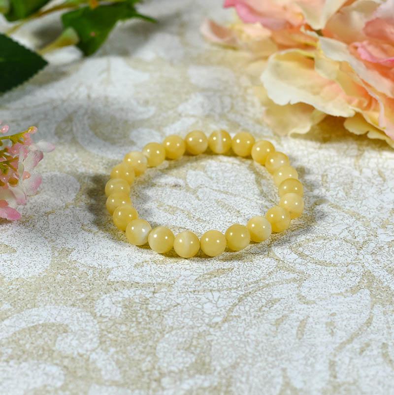 Yellow Calcite Handmade Bracelet for Women  Men Yellow  reshamm