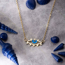 Evil Eye Pendant Necklace for Solitude & Peace