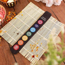 Seven Chakra Wooden Incense Stand