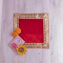 40x40 Designer Velvet Pooja Aasan