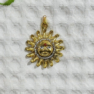 Dazzling Diamond Studded Surya Pendant