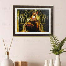 Lord Buddha Lotus In Hand Painting For Decor