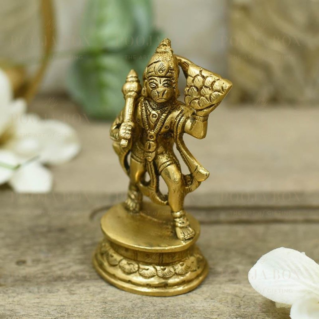 Buy Vital Brass Hanuman Murti Online in India - Mypoojabox.in