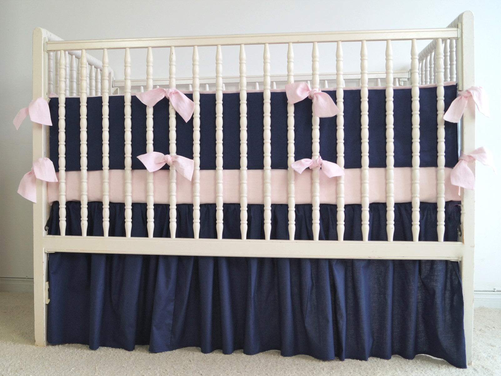 navy blue crib comforter