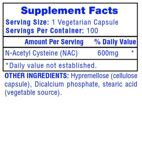 Hi-Tech Pharmacueticals NAC Ingredients