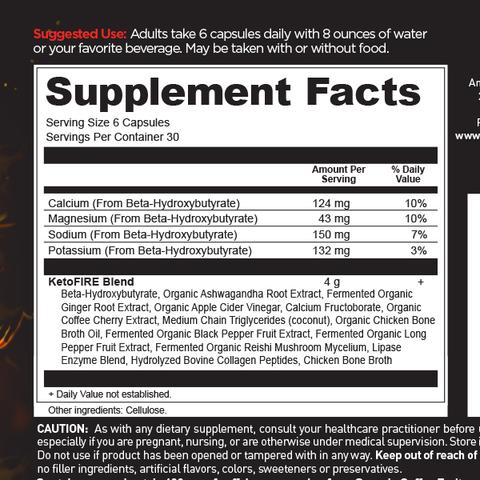 Ancient Nutrition Keto Fire Label